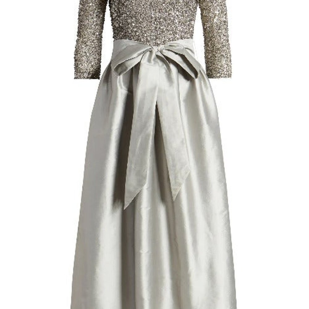 Beaded Bodice Taffeta A-Line Gown - NordStrom Size 2